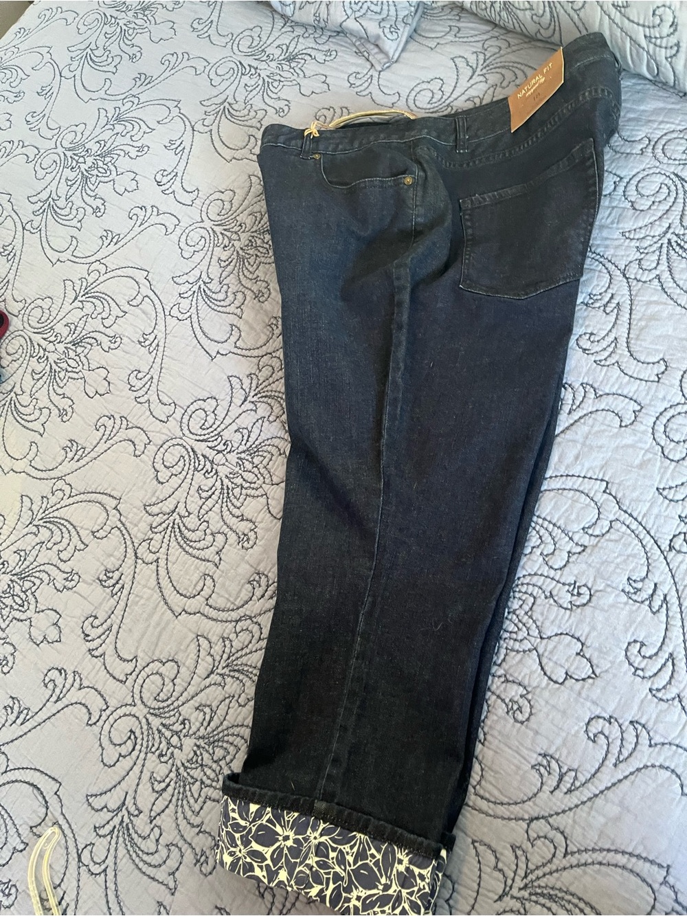 Coldwater Creek Dark Indigo Denim Crop Jeans